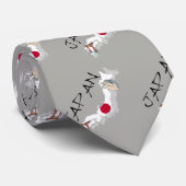 日本地図および旗 ネクタイ (ロール)