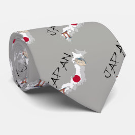 日本地図および旗 ネクタイ