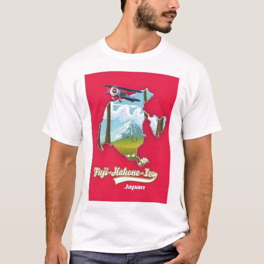 日本地図の富士箱根伊豆国立公園 Tシャツ (正面)