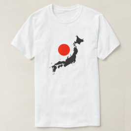 日本地図の輪郭および円 Tシャツ