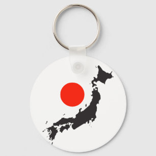 日本地図の輪郭と円 キーホルダー