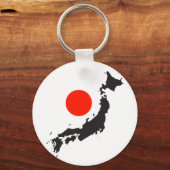 日本地図の輪郭と円 キーホルダー (正面)