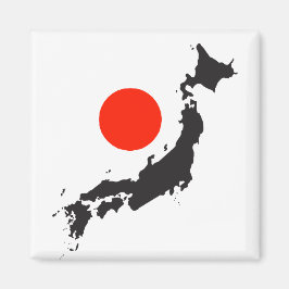 日本地図の輪郭と円 マグネット