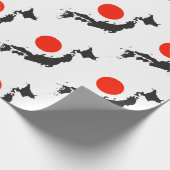 日本地図の輪郭と円 ラッピングペーパー (角)