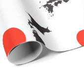 日本地図の輪郭と円 ラッピングペーパー (ロールコーナー)