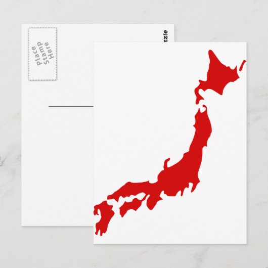 日本地図 ポストカード (正面/裏面)