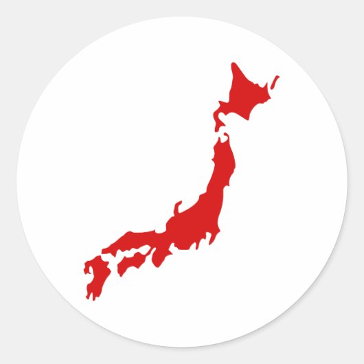 日本地図 ラウンドシール (正面)