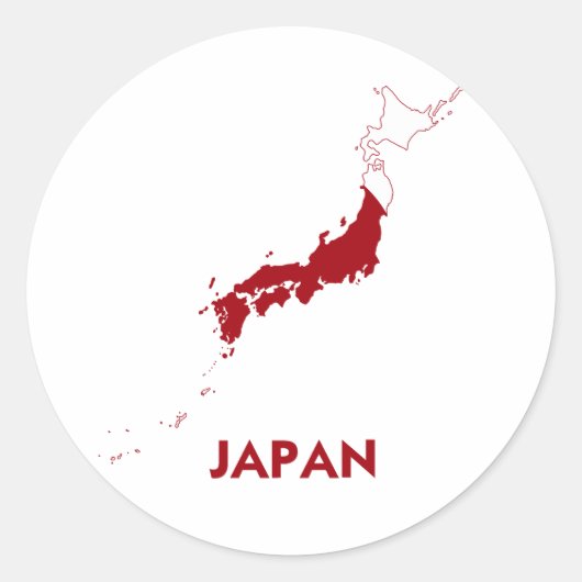 日本地図 ラウンドシール (正面)