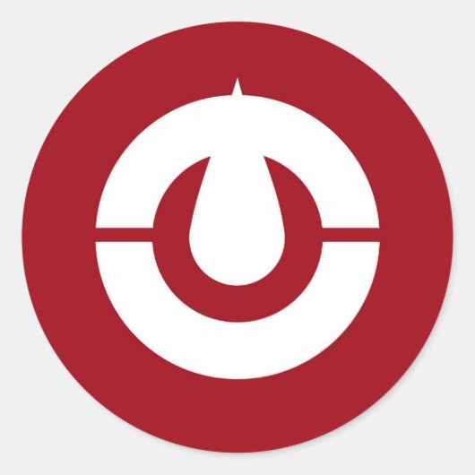 日本地方旗県高知県 ラウンドシール (正面)