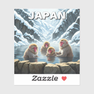 日本地獄谷猿公苑スノーモンキー シール