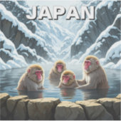 日本地獄谷猿公苑スノーモンキー シール (正面)