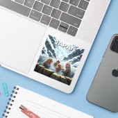 日本地獄谷猿公苑スノーモンキー シール (ノートパソコンとiPhone)