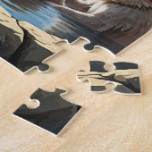 日本地獄谷猿公苑スノーモンキー ジグソーパズル (側面)