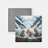 日本地獄谷猿公苑スノーモンキー マグネット (正面/裏面)