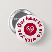 日本地震および津波のレリーフ、浮き彫りのワイシャツ 缶バッジ (正面&裏面)