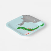 日本地震地震地図 ペーパープレート (傾斜あり)