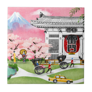 日本場面 タイル