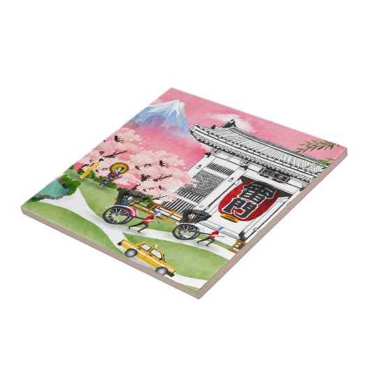 日本場面 タイル (側面)