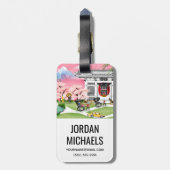 日本場面 ラゲッジタグ (裏面縦)