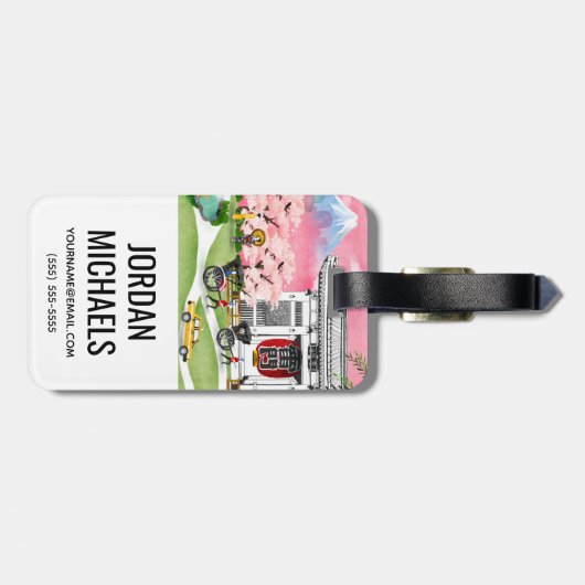 日本場面 ラゲッジタグ (裏面横)