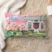 日本場面 ランバークッション (ブランケット)