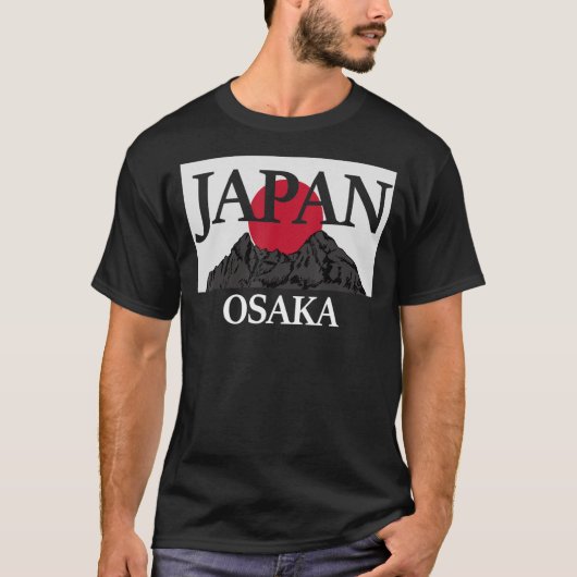 日本大阪富士山国旗 Tシャツ (正面)
