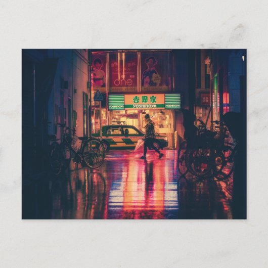 日本大阪通り夜 ポストカード (正面)