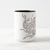 日本妖怪デザイン 彷徨い鳥 ツートーンマグカップ (中央)