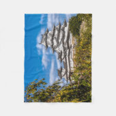 日本姫路#5城 フリースブランケット (正面)