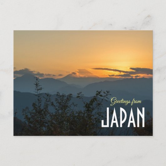 日本富士山からのご挨拶 ポストカード (正面)