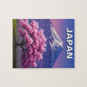 日本山富士富士さくらんぼ花開き ジグソーパズル (横)