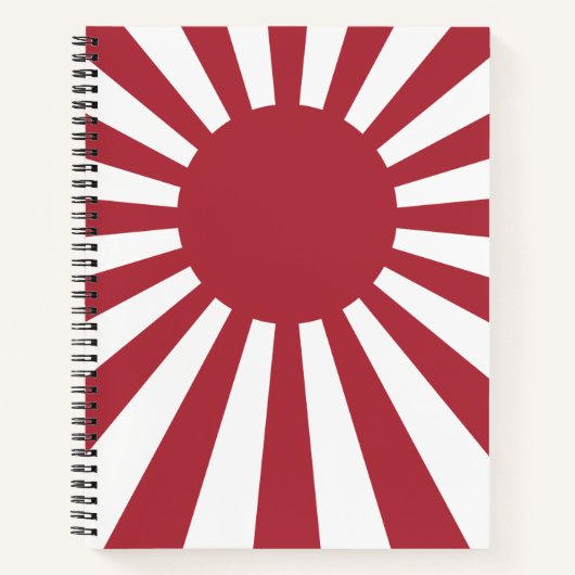 日本帝国旭日旗(きょくじつき) 江戸時代から第二次世界大戦まで ノートブック (正面)