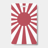 日本帝国旭日旗(きょくじつき)- 江戸時代から第二次世界大戦まで バッジ (裏面)