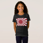 日本帝国旭日旗（きょくじつき） 江戸時代から第二次世界大戦まで Tシャツ (正面フル)