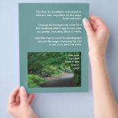 日本庭園のベンチのチラシ チラシ (手)