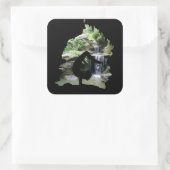 日本庭園のヨガ（洞窟） – バレエ、ダンス スクエアシール (バッグ)