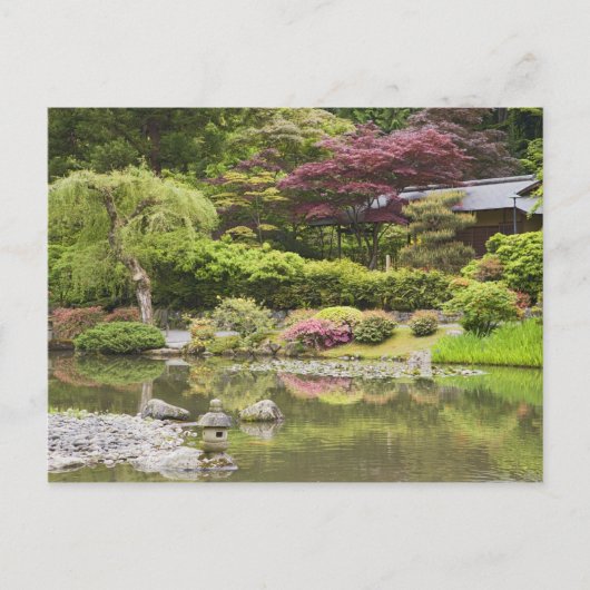日本庭園の花々 ポストカード (正面)