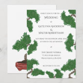 日本庭園盆栽ツリーウェディング 招待状 (正面/裏面)