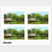 日本庭園 長方形シール (シート)