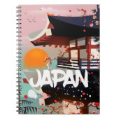 日本建物夕日ポスター ノートブック (正面)