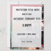 日本建物夕日ポスター 招待状 (裏面)