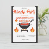 日本式鉄板焼きディナーパーティー 誕生日招待状 招待状 (スタンド正面)
