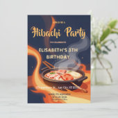 日本式鉄板焼きディナーパーティー 誕生日招待状 招待状 (スタンド正面)