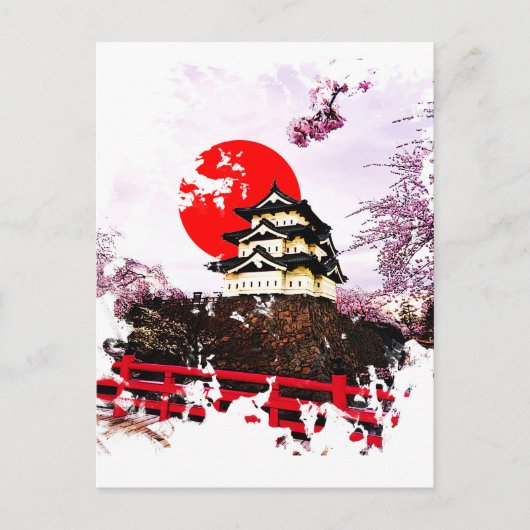 日本弘前城 ポストカード (正面)