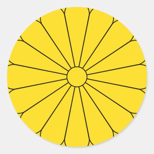 日本御璽 – 菊花紋章 ラウンドシール (正面)