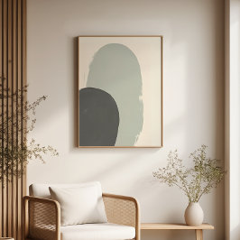 日本抽象芸術植物芸術プリント ポスター