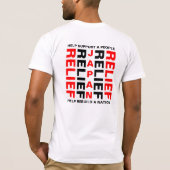 日本救援支援プロジェクト Tシャツ (裏面)