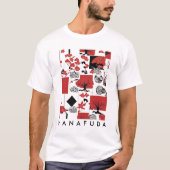 日本文化 カードゲーム かるた 花札 日本の花 植物 Tシャツ メンズ Tシャツ (正面)