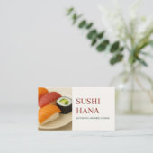 日本料理の寿司レストランケータリングサービス写真 名刺 (スタンド正面)