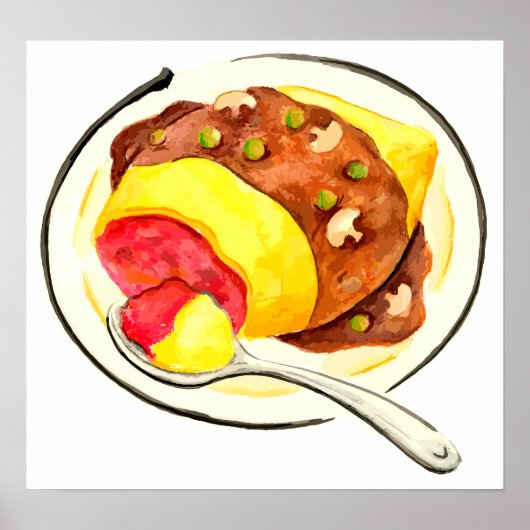 日本料理。オムライス。 ポスター (正面)